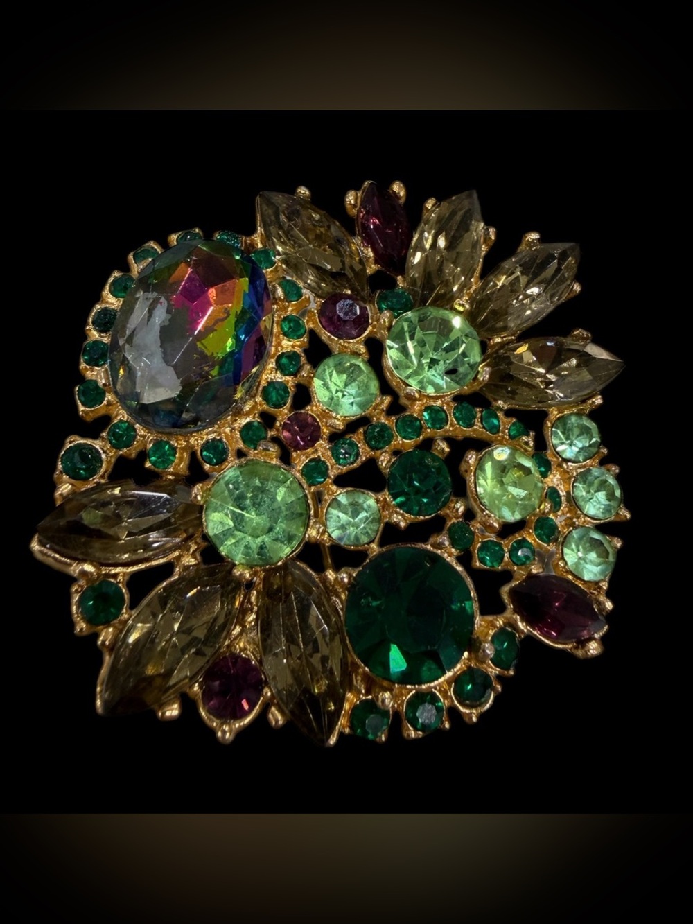 Gorgeous Juliana DeLizza & Elster Watermelon Multi Color Brooch